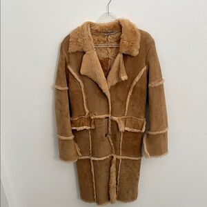 Elegant Leather Tan Pennylane  Jacket Medium